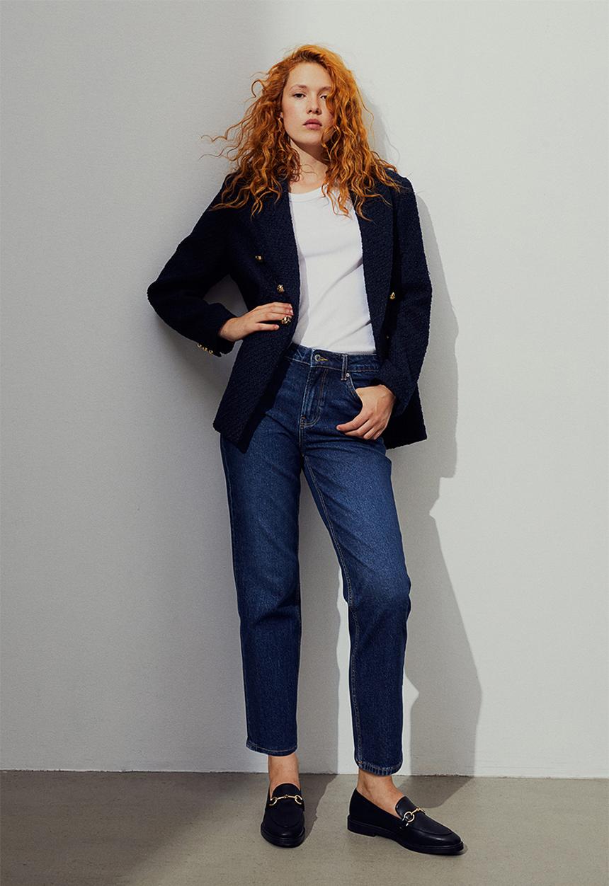 H&M - Slim regular ankle jeans - dark denim blue