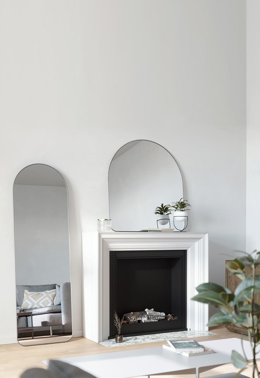 Umbra - Hubba arched mirror - metallic & titanium