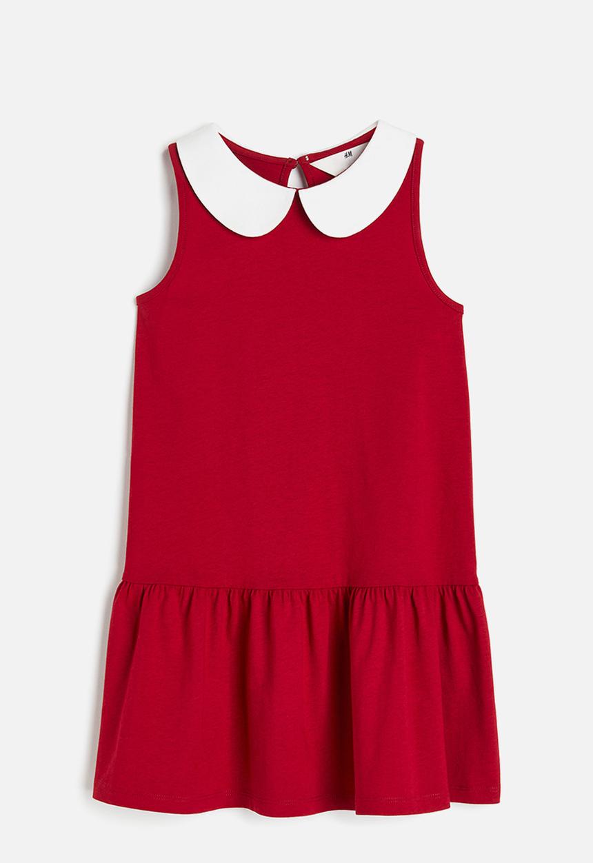 H&M - Collared dress - red