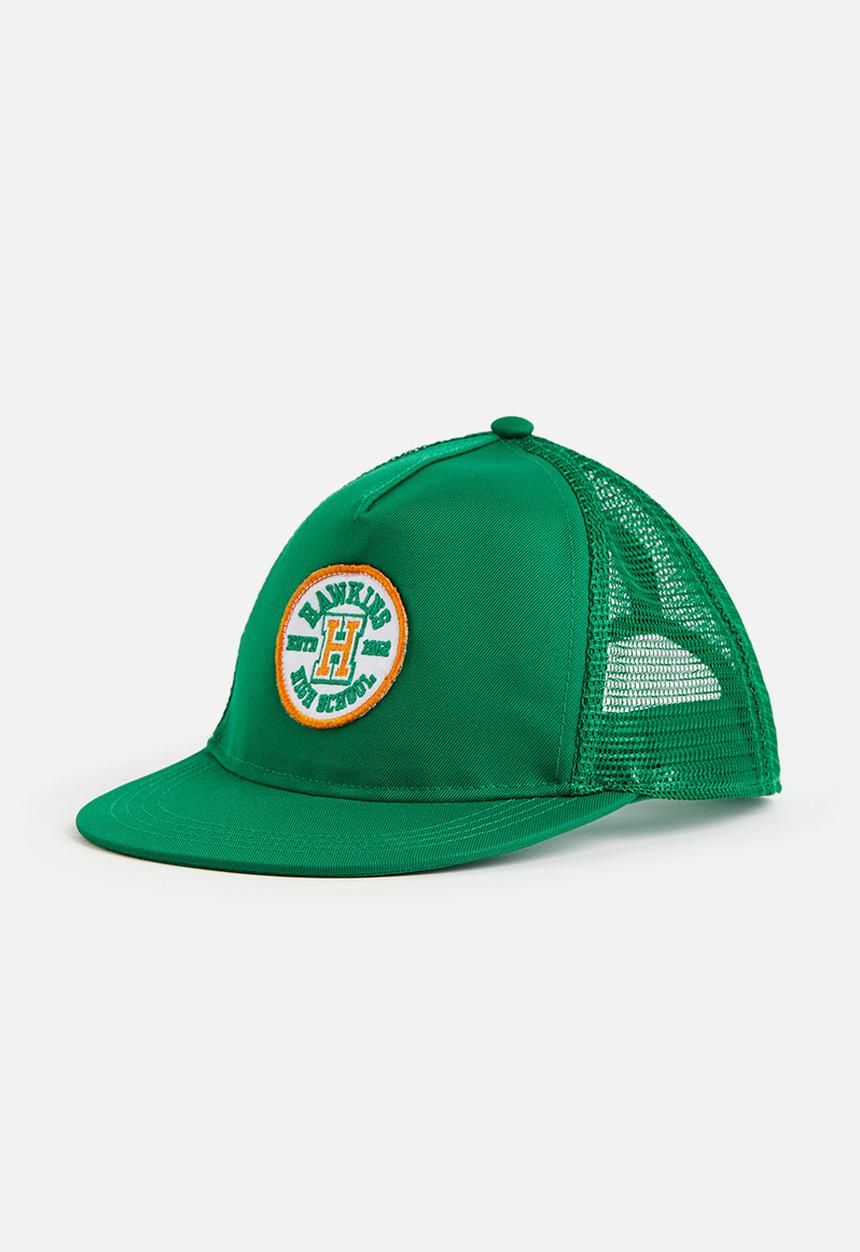 H&M - Motif-detail cap - green stranger things 