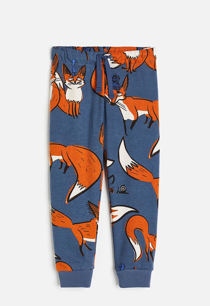H&M - Printed joggers - blue foxes 