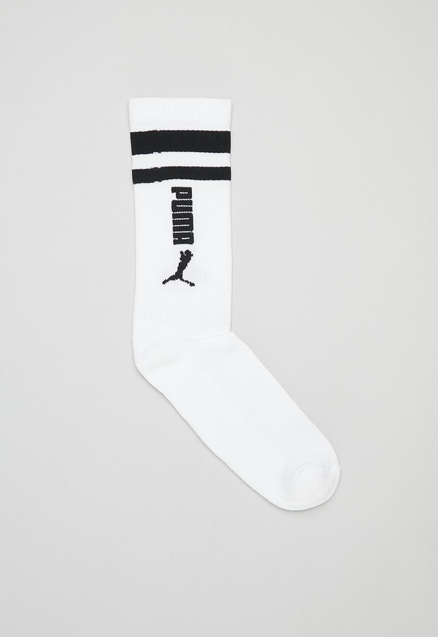 PUMA - Mens mid calf no.2 logo sock - white