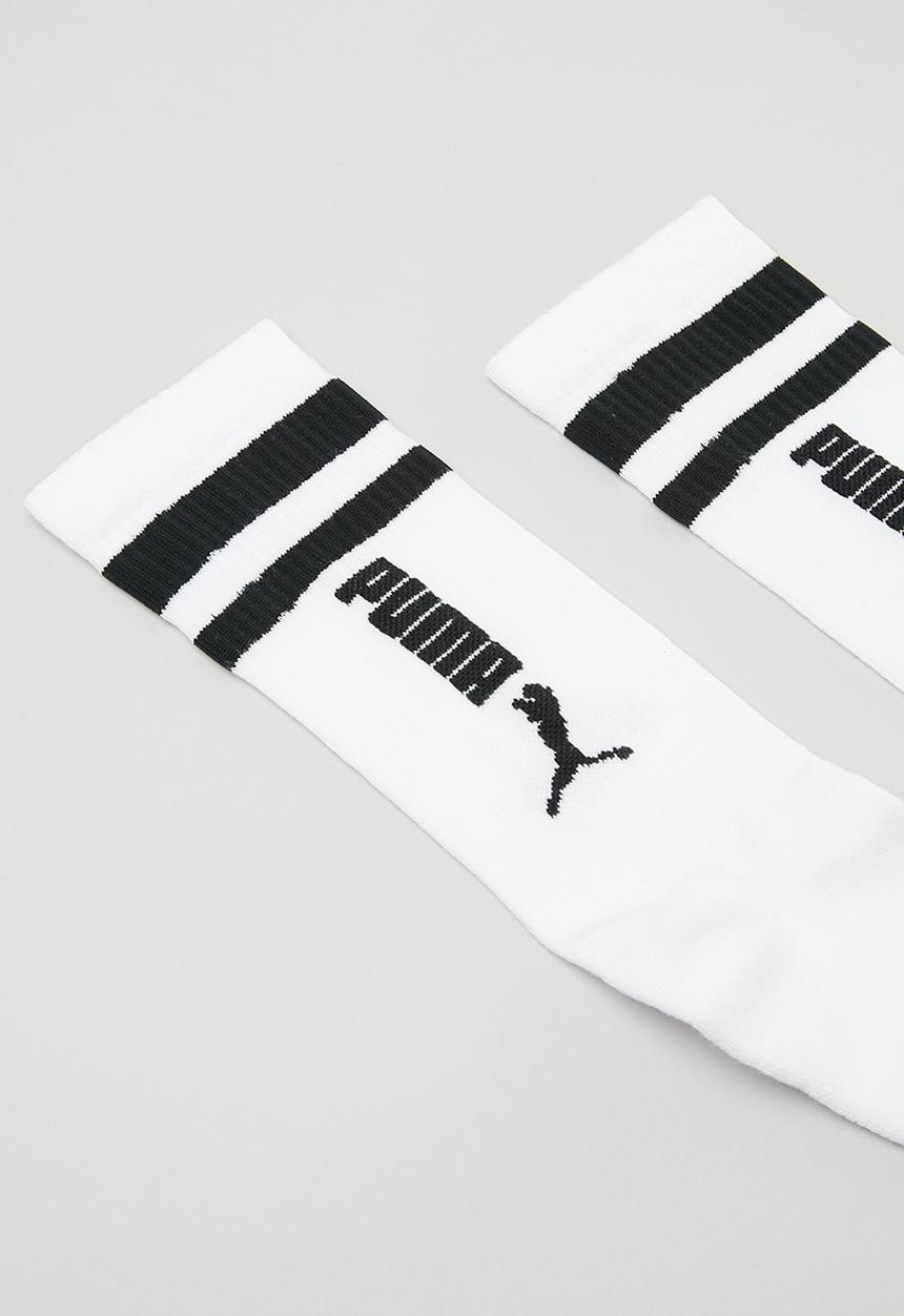 PUMA - Mens mid calf no.2 logo sock - white