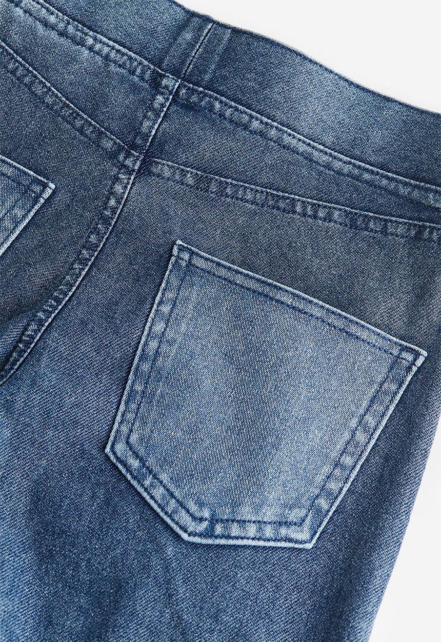 H&M - Wide trousers - dark denim blue/block-coloured 