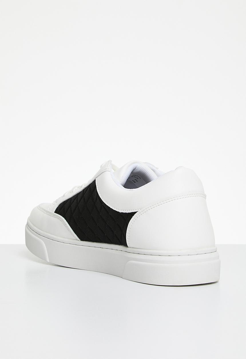 POLO - Quilted sneaker -  white & black 