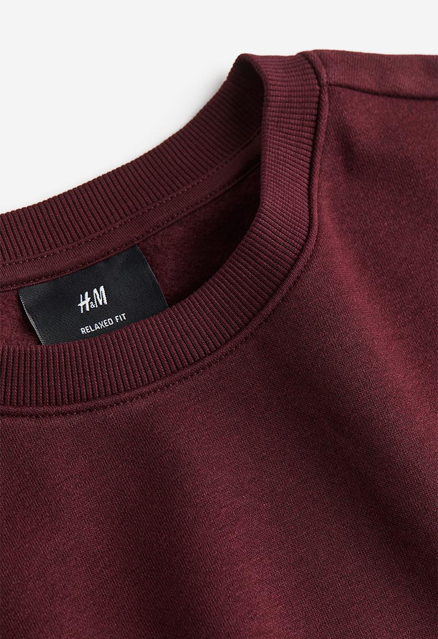 H&M - Loose fit sweatshirt - burgundy