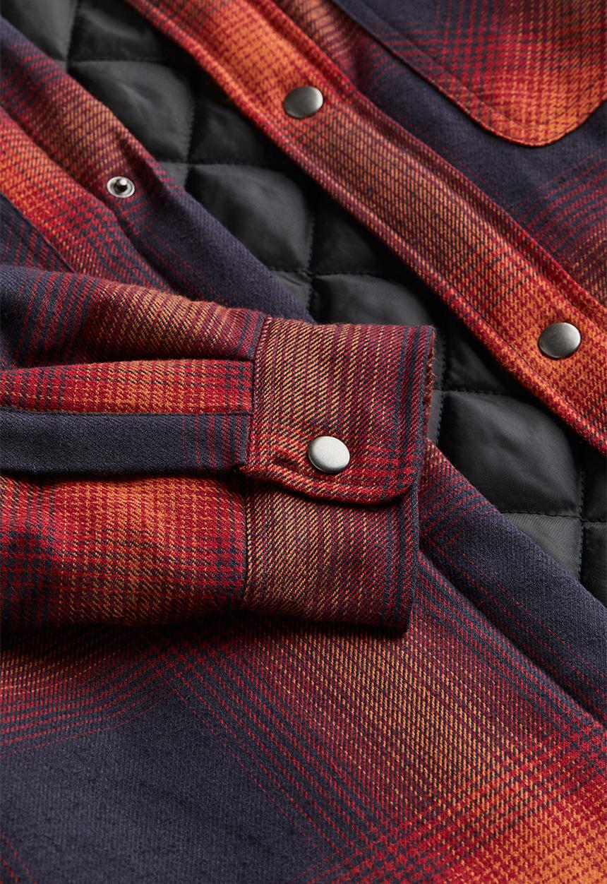 H&M - Padded overshirt - red black checked