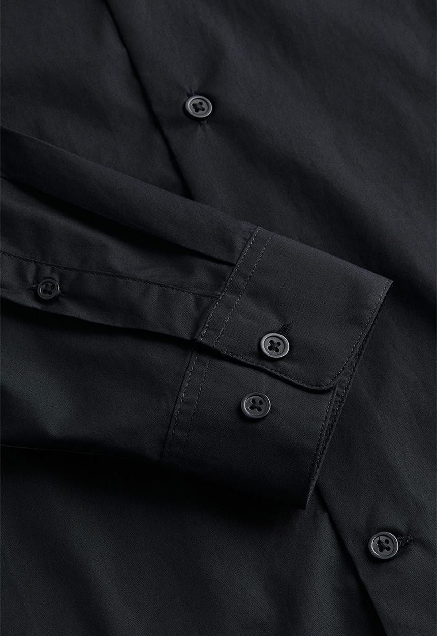 H&M - Regular fit poplin shirt - black
