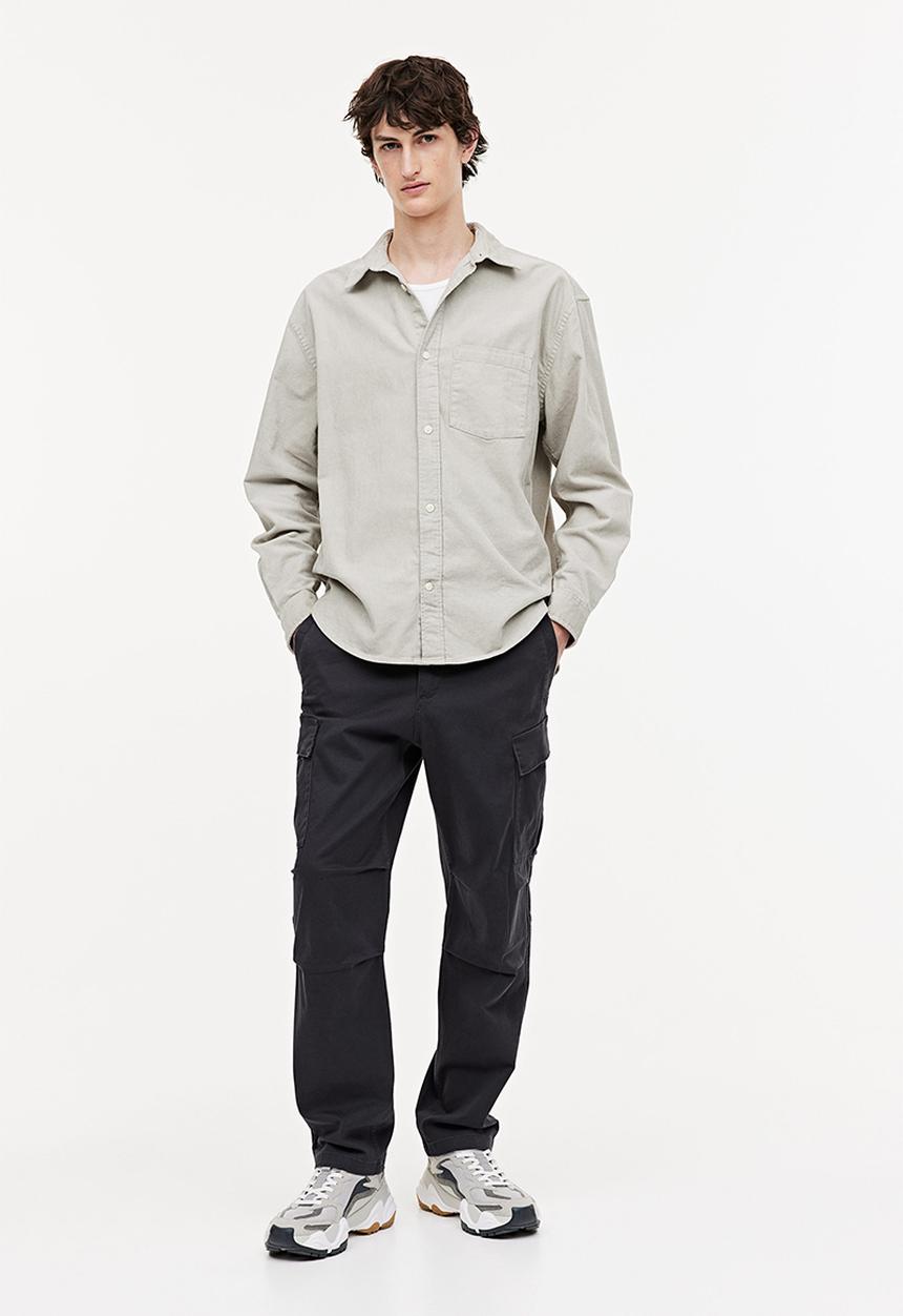 H&M - Regular fit cargo trousers - dark grey