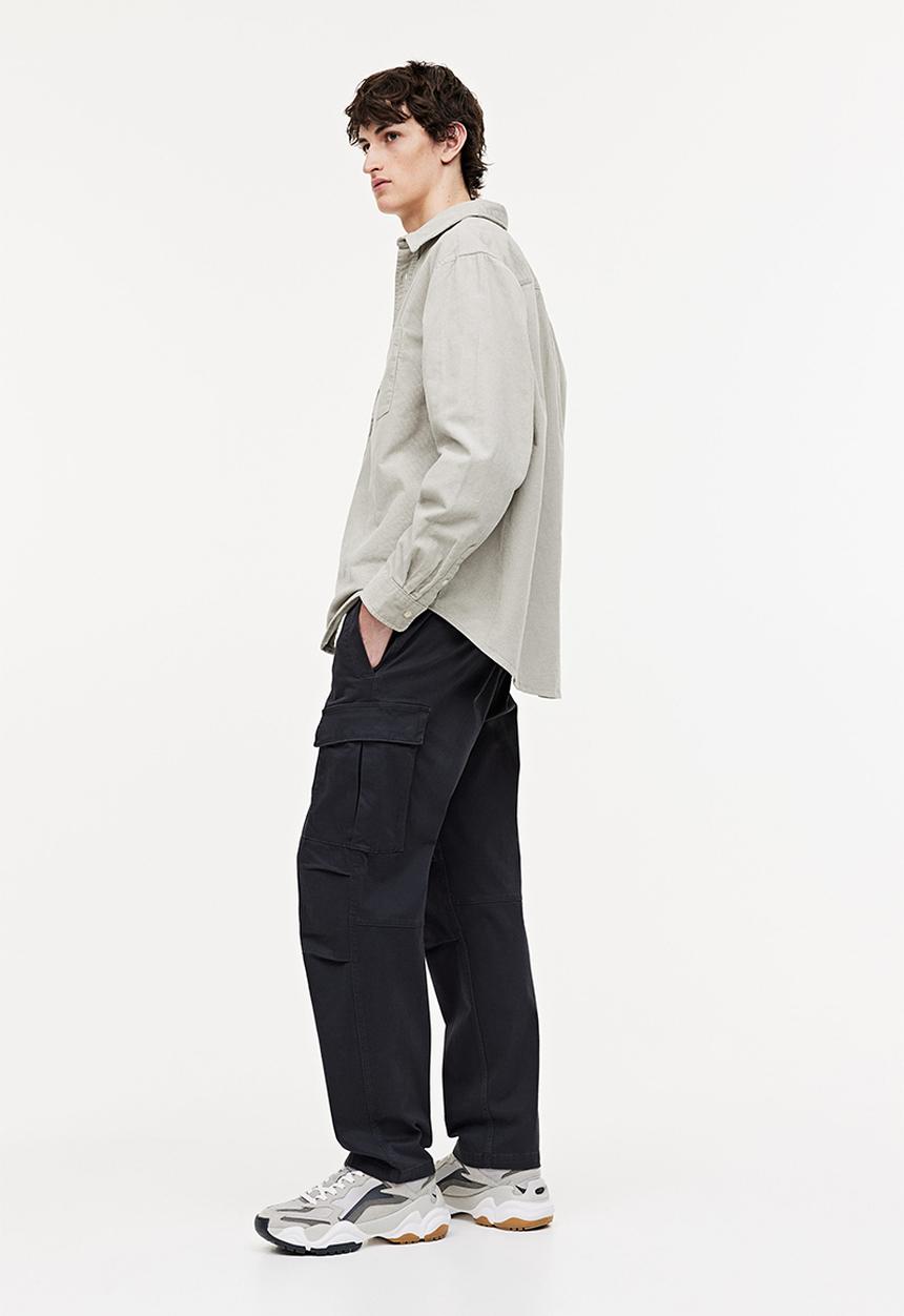 H&M - Regular fit cargo trousers - dark grey