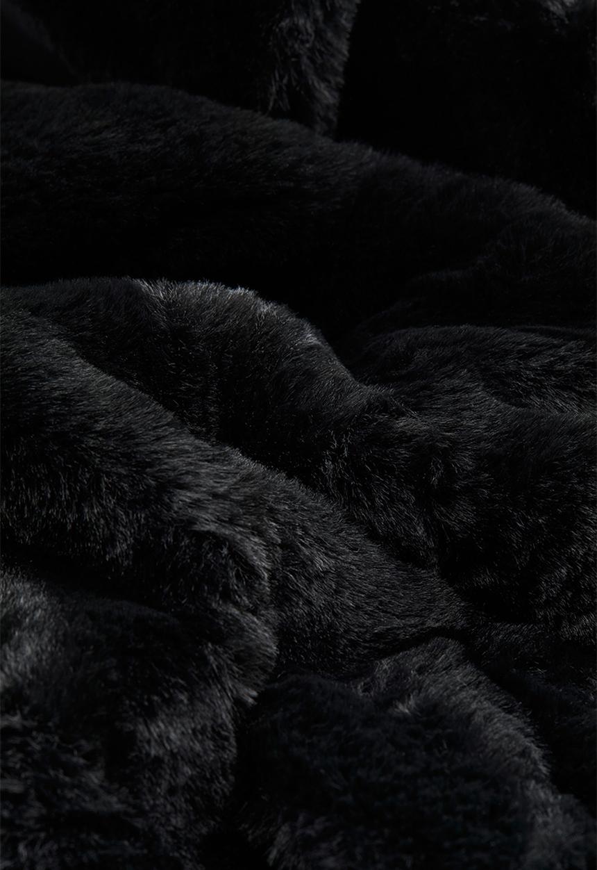 H&M - Fluffy coat - black