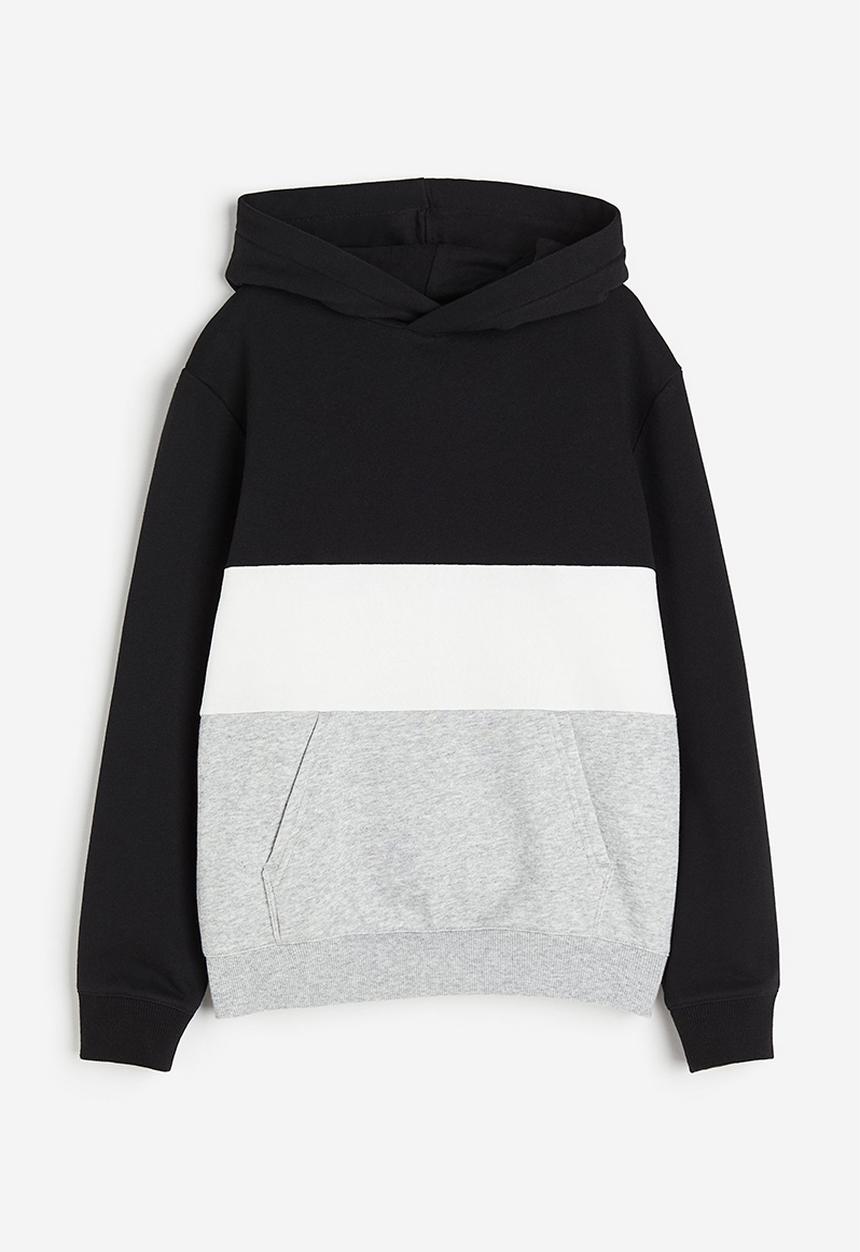 H&M - Printed hoodie - black/block-coloured