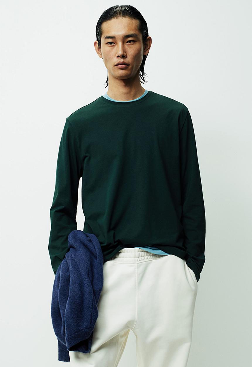 H&M - Slim fit jersey top - forest green