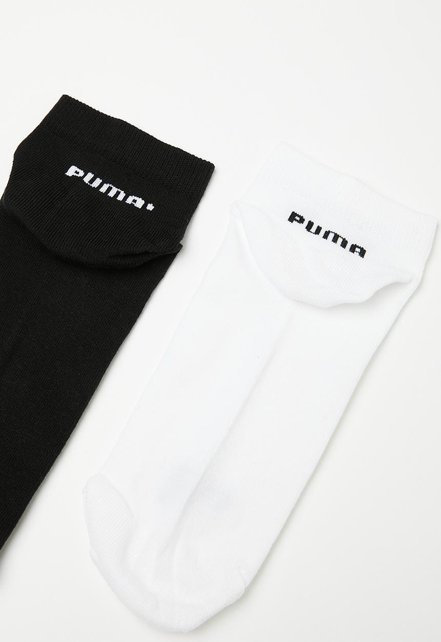 PUMA - Mens 2 Pk low cut Socks - Black/White