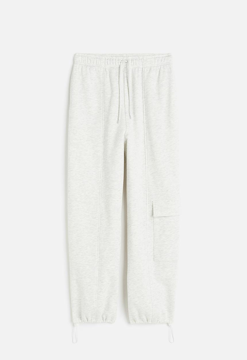 H&M - Cargo sweatpants - light grey marl