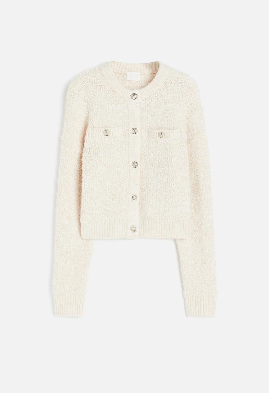H&M - Bouclé cardigan - cream 