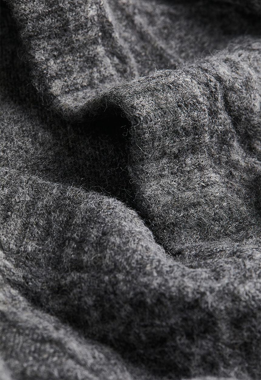 H&M - Cable-knit jumper - dark grey marl
