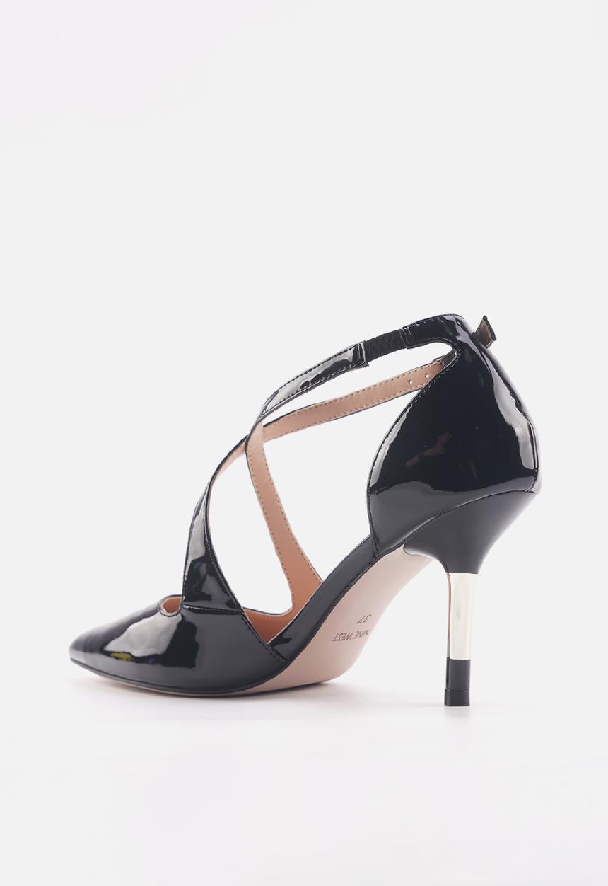 Nine West - Alban ankle strap heel - black