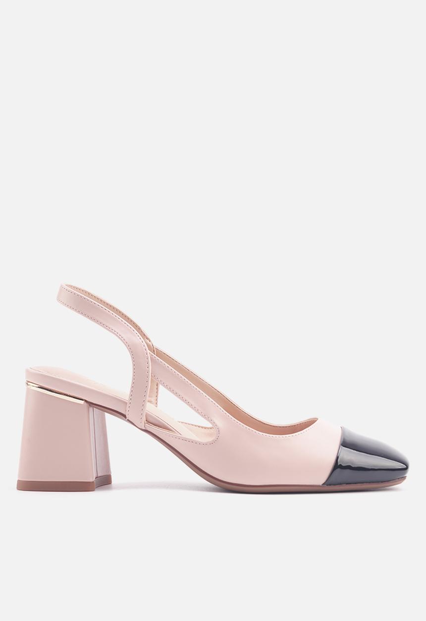 Nine West - Lane block heel sling back - neutral 