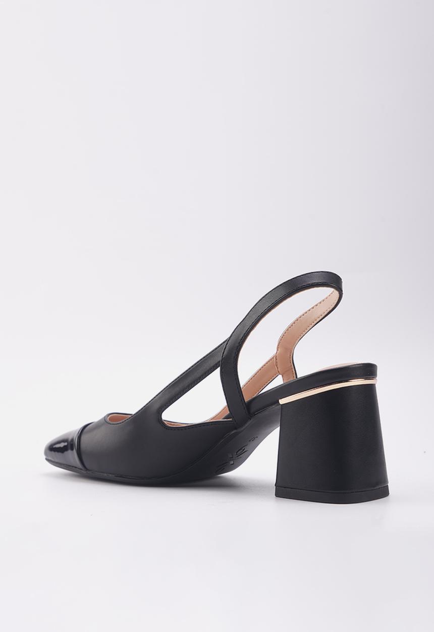 Nine West - Lane block heel sling back - black