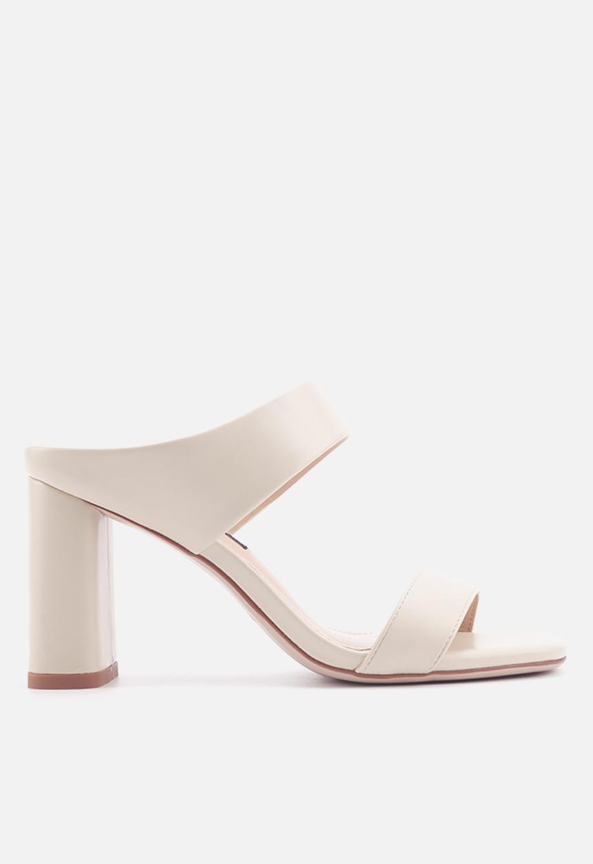 Nine West - Matild block heel slip on - cream
