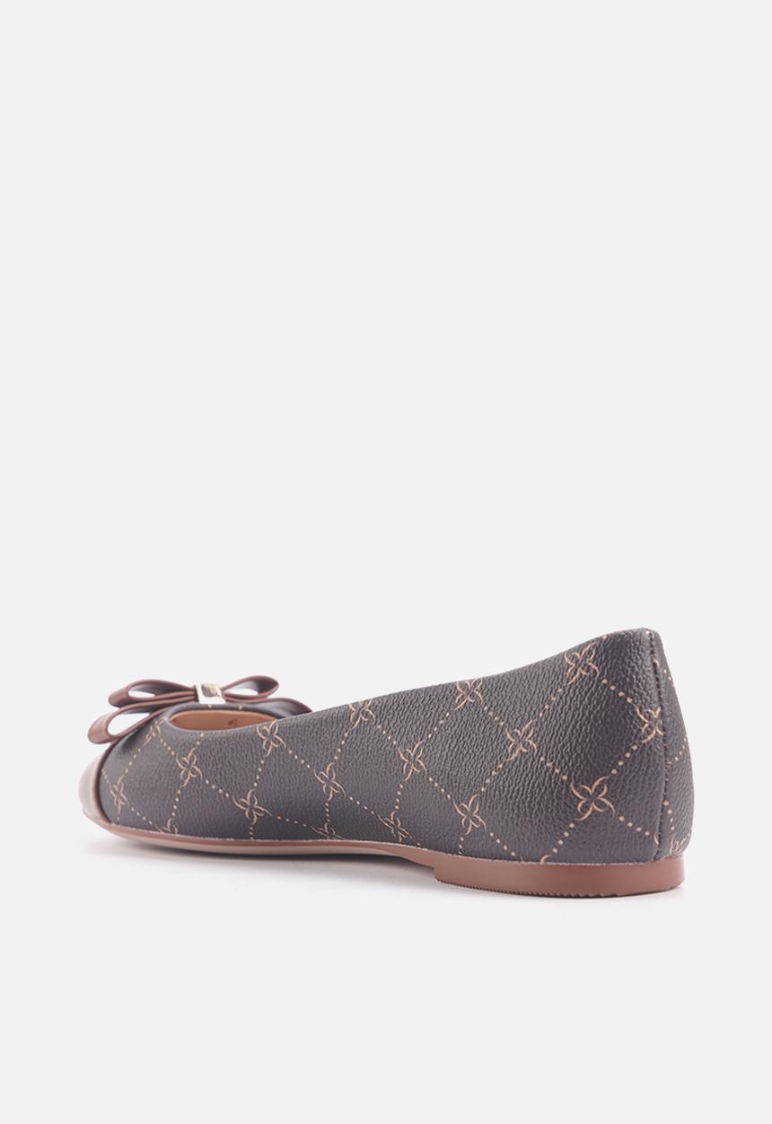 Nine West - Briss ballet flat monogram - brown
