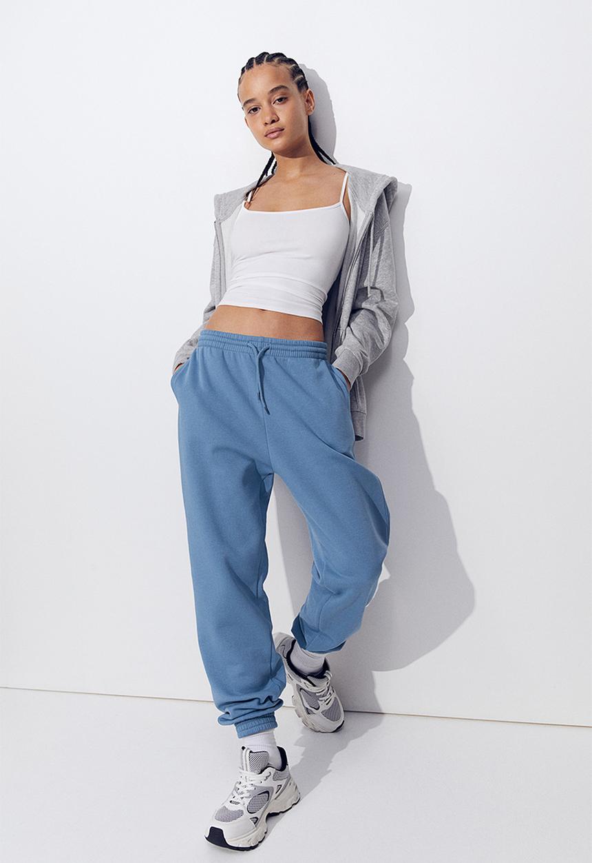 H&M - High-waisted joggers - blue