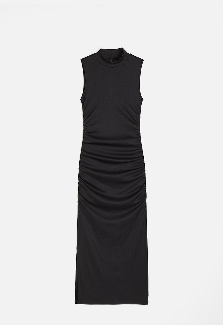 H&M - Gathered bodycon dress - black