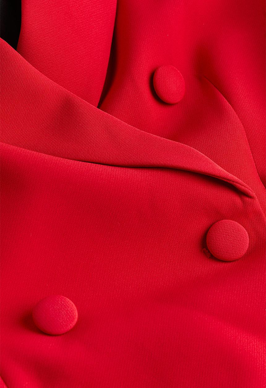 H&M - Double-breasted blazer - red