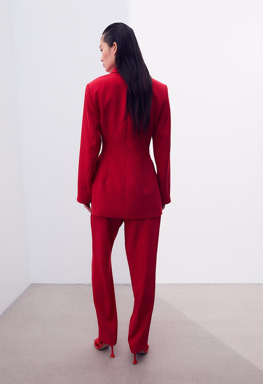 H&M - Double-breasted blazer - red