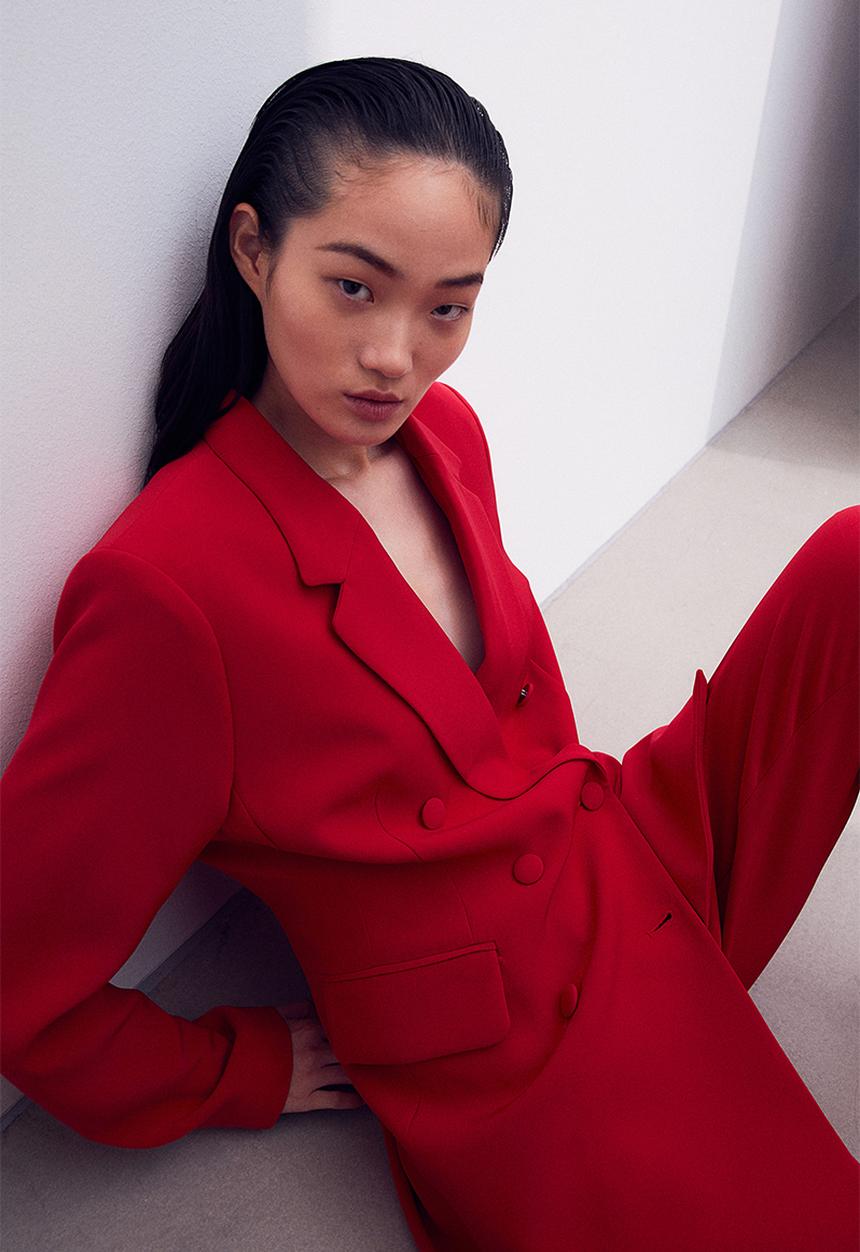 H&M - Double-breasted blazer - red