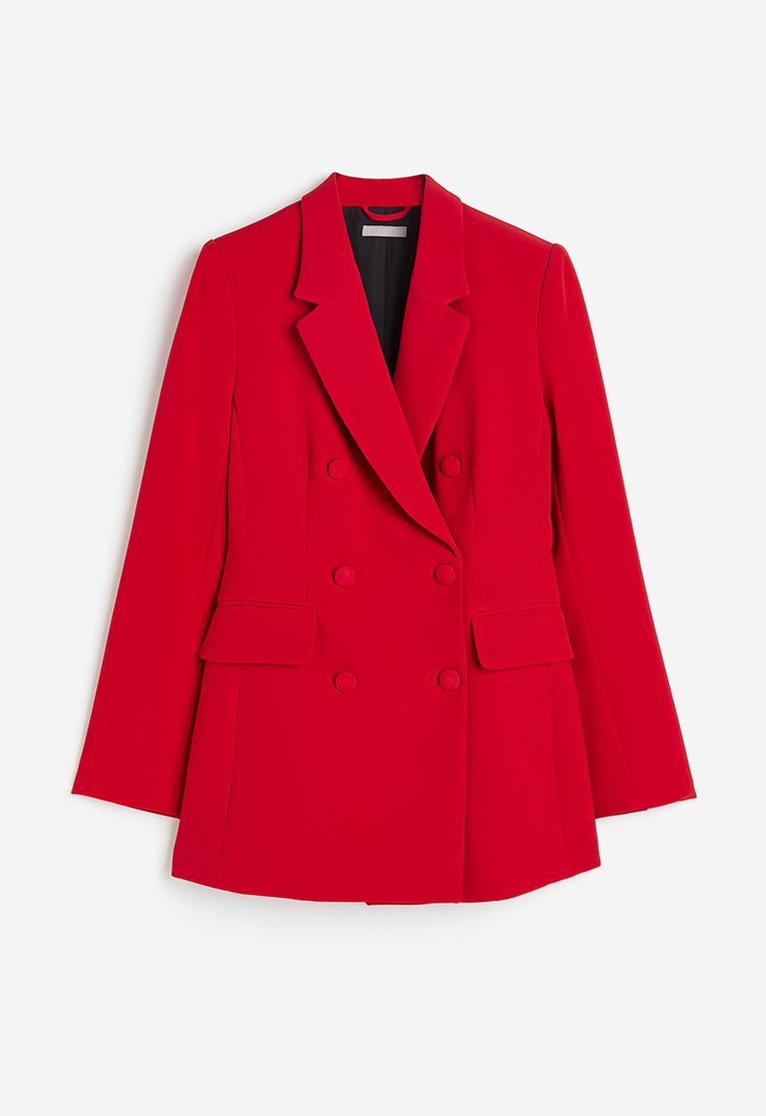 H&M - Double-breasted blazer - red