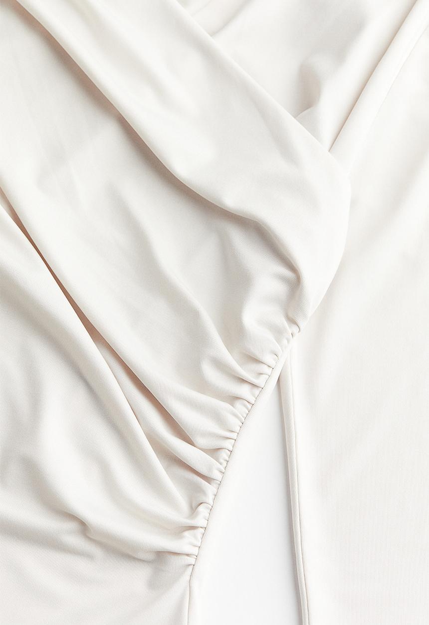 H&M - Jersey wrap top - cream