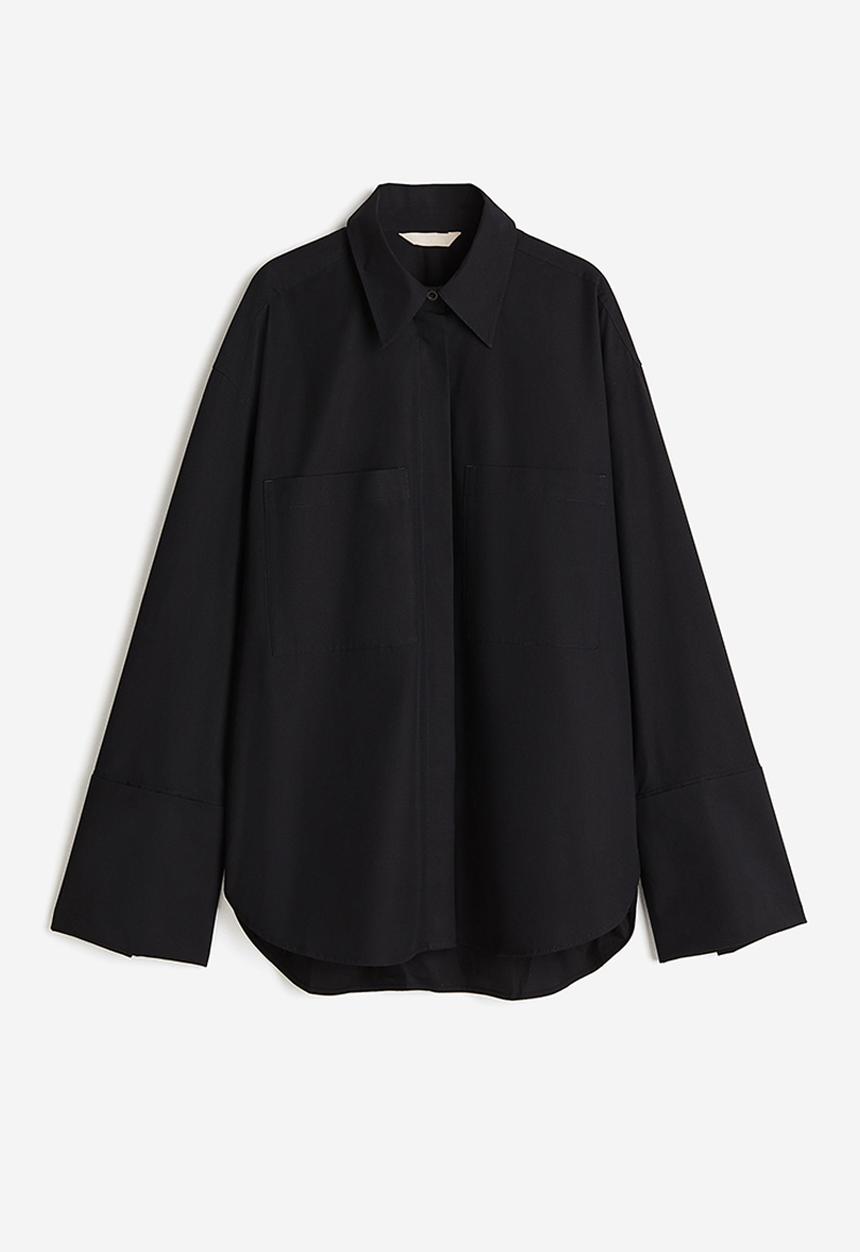 H&M - Oversized cotton shirt - black