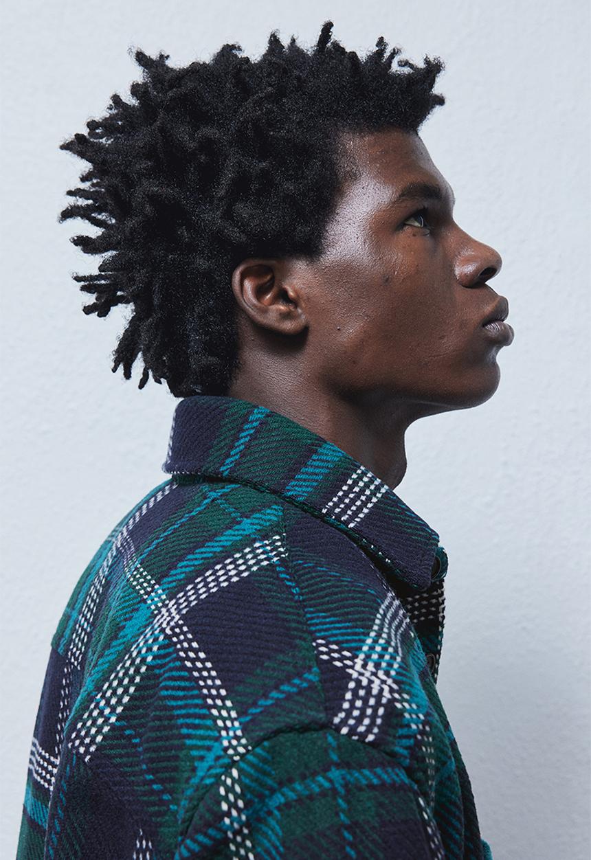 H&M - Relaxed fit overshirt - dark turquoise checked
