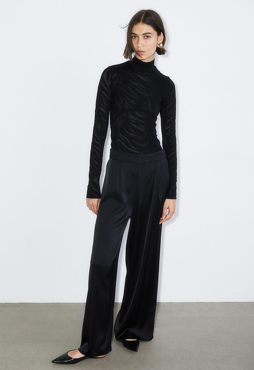 H&M - Wide trousers - black