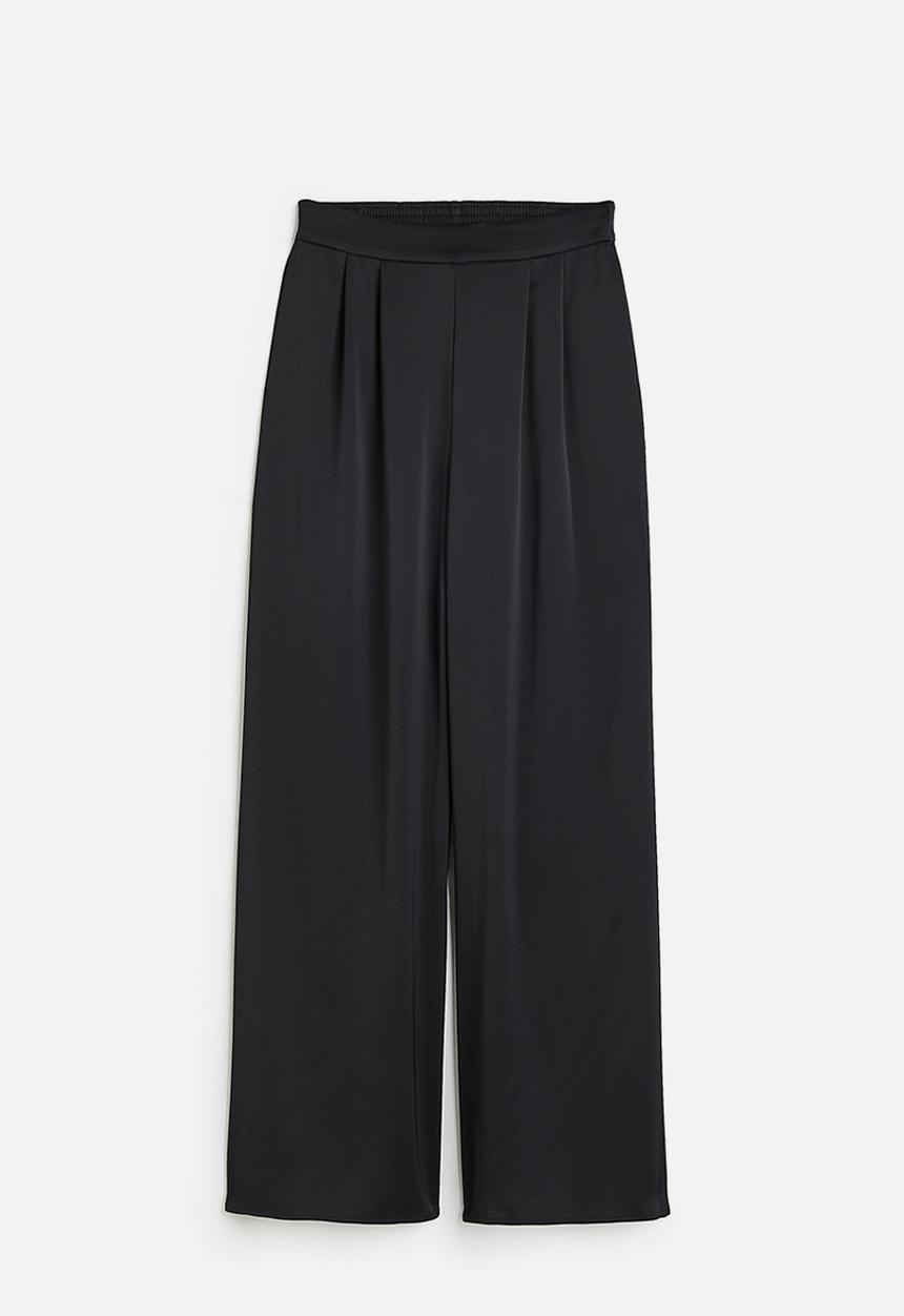 H&M - Wide trousers - black