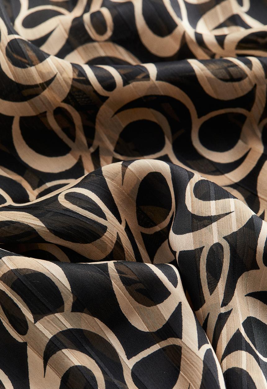 H&M - Patterned blouse - black/beige patterned