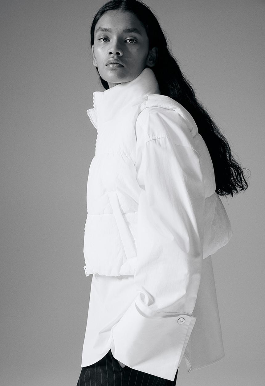 H&M - Puffer gilet - white