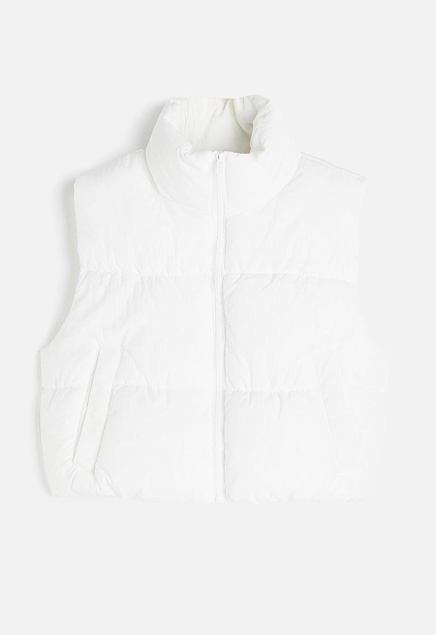 H&M - Puffer gilet - white