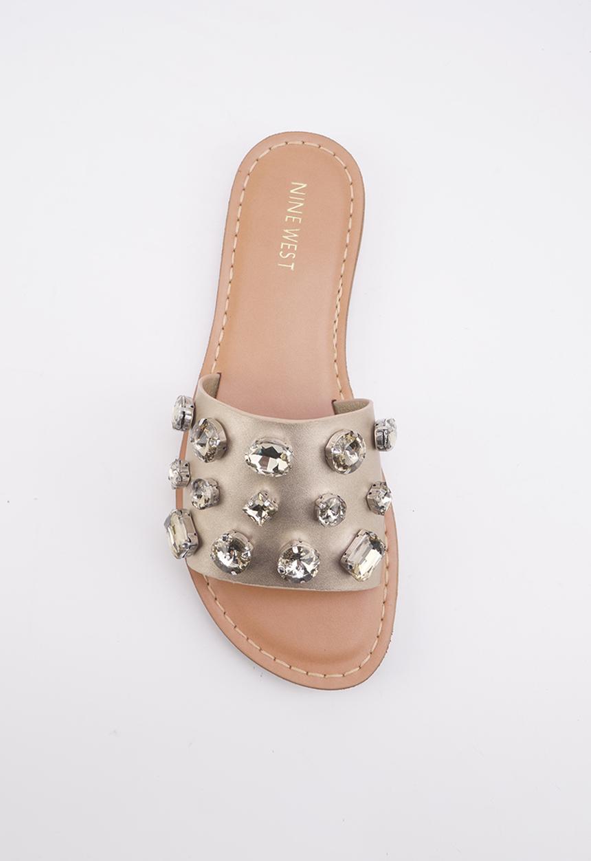 Nine West - Merma slip on sandal - gold