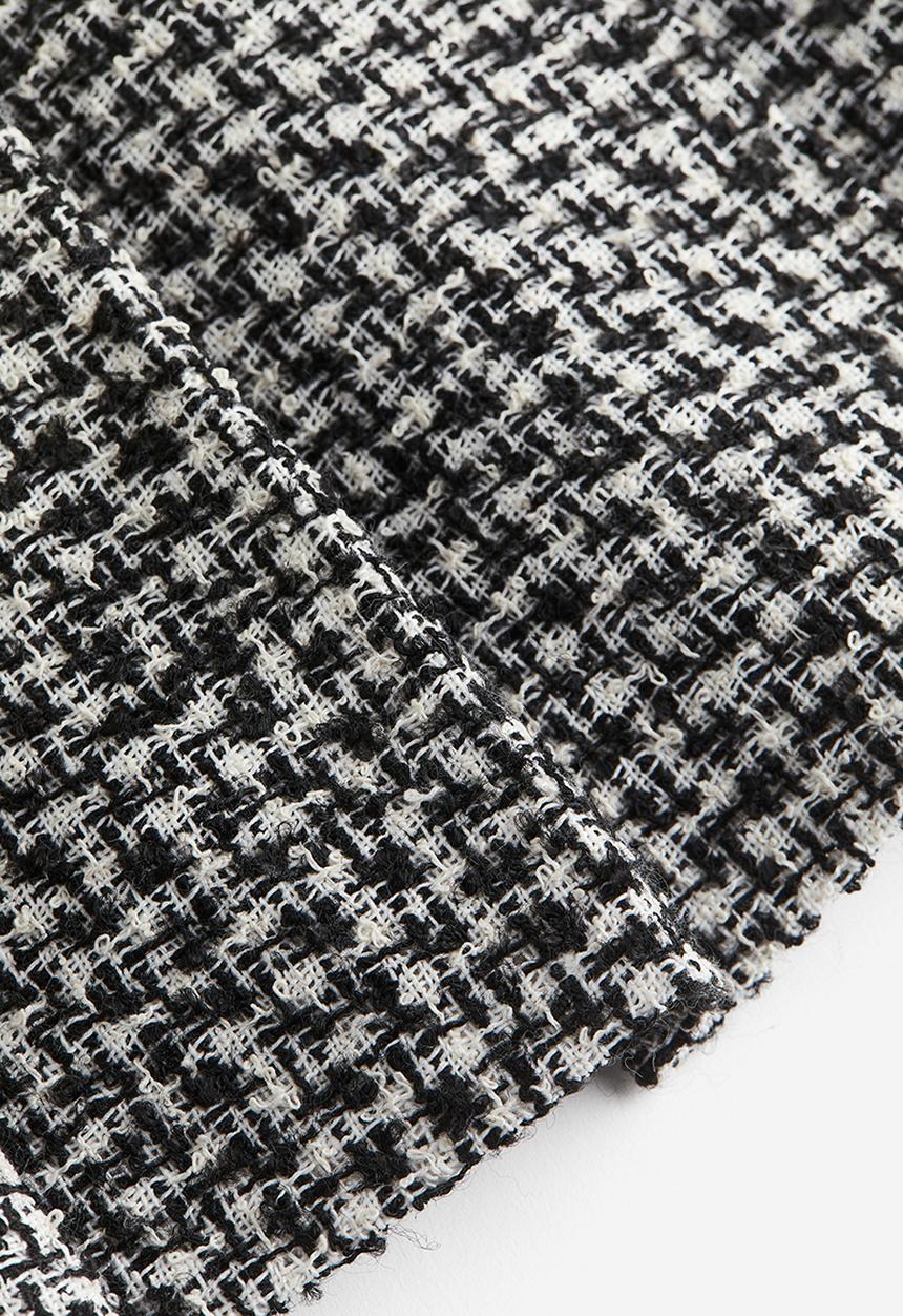 H&M - Pleated mini skirt - black/checked
