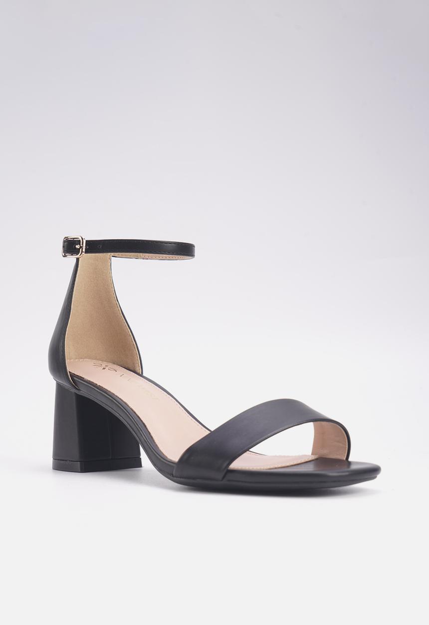 Nine West - Narla ankle strap block heel - black