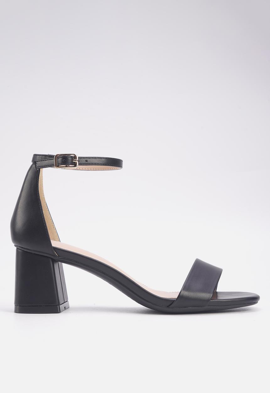 Nine West - Narla ankle strap block heel - black