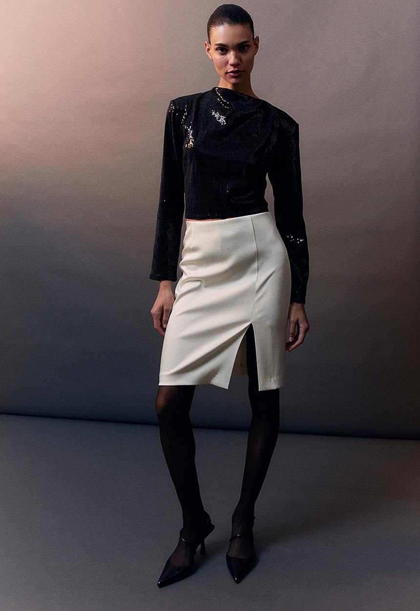 H&M - Pencil skirt - white