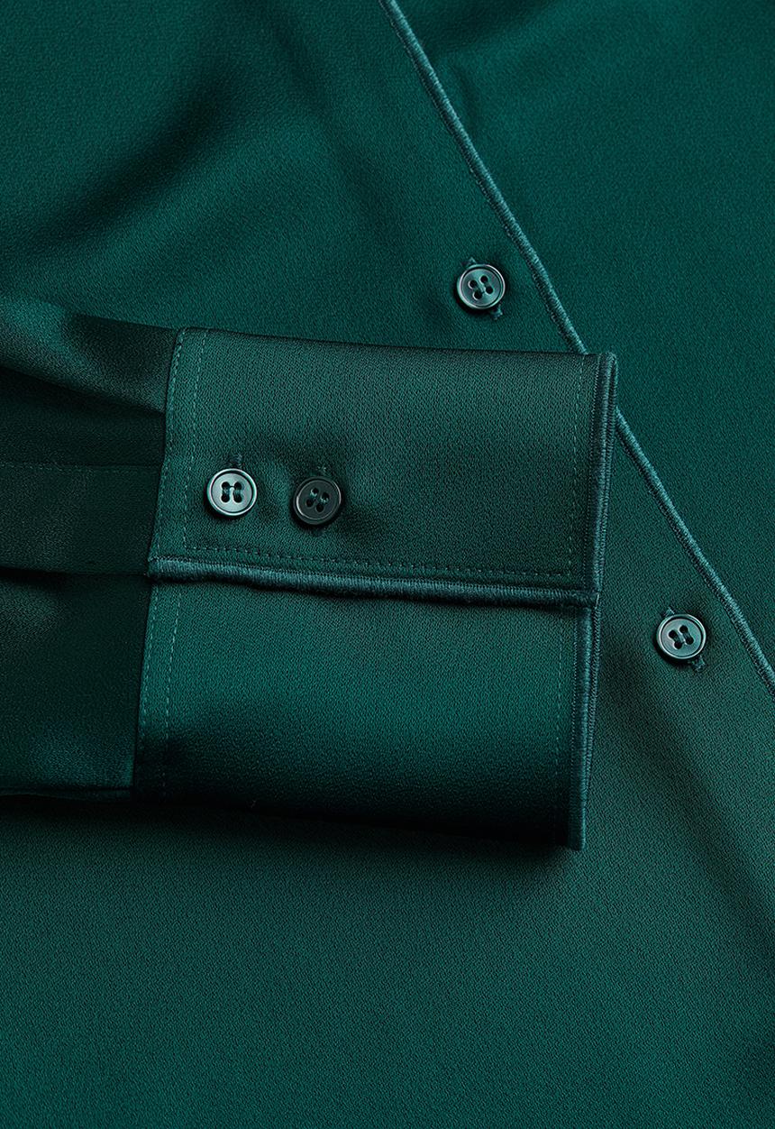 H&M - Satin shirt - dark green