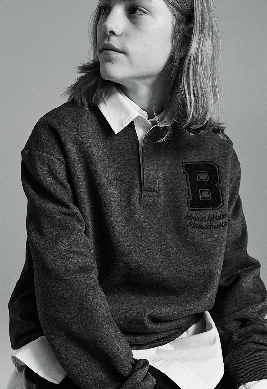 H&M - Rugby shirt - dark grey/boston athletics 