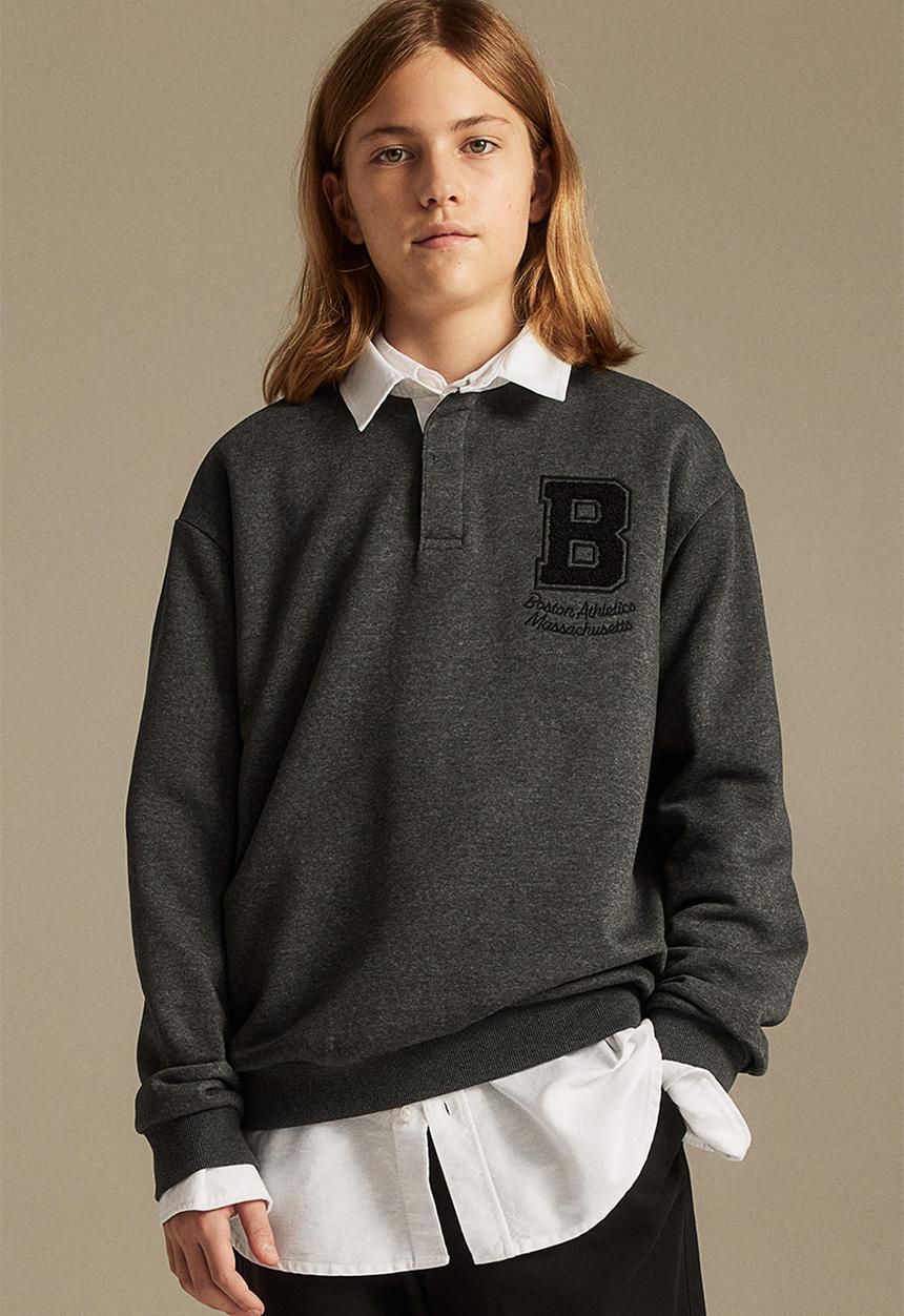 H&M - Rugby shirt - dark grey/boston athletics 