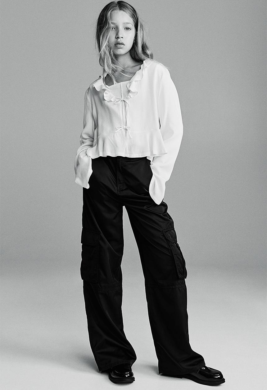 H&M - Tie-front blouse - white
