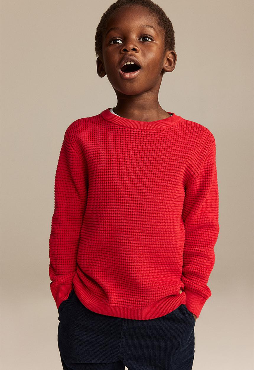 H&M - Waffle-knit jumper - red